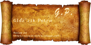 Glózik Petra névjegykártya